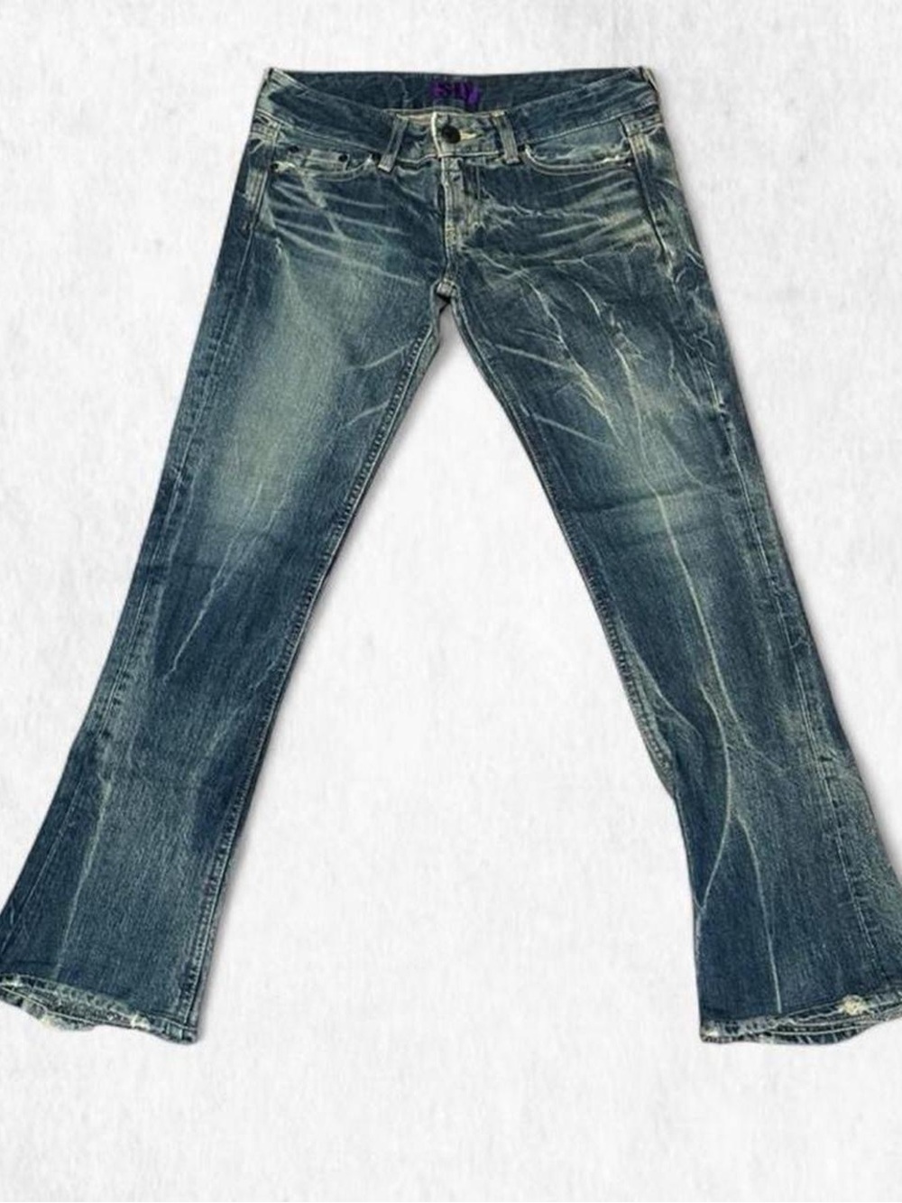 Japanese SLY purple tag Low rise bootcut jeans 28x30